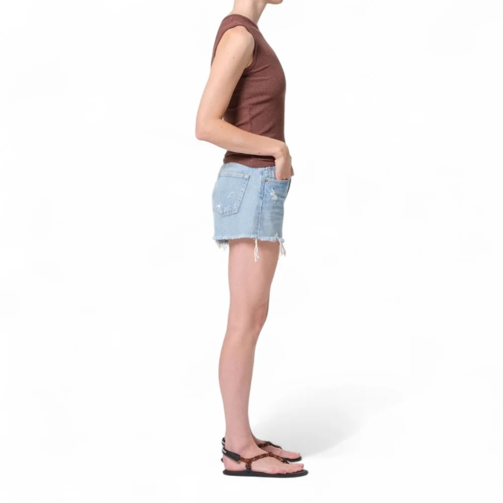 AGOLDE Parker Vintage Cut Off Jean Short High Waist Women's Sz 28 Swapmeet